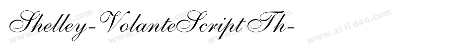 Shelley-VolanteScript Th字体转换
